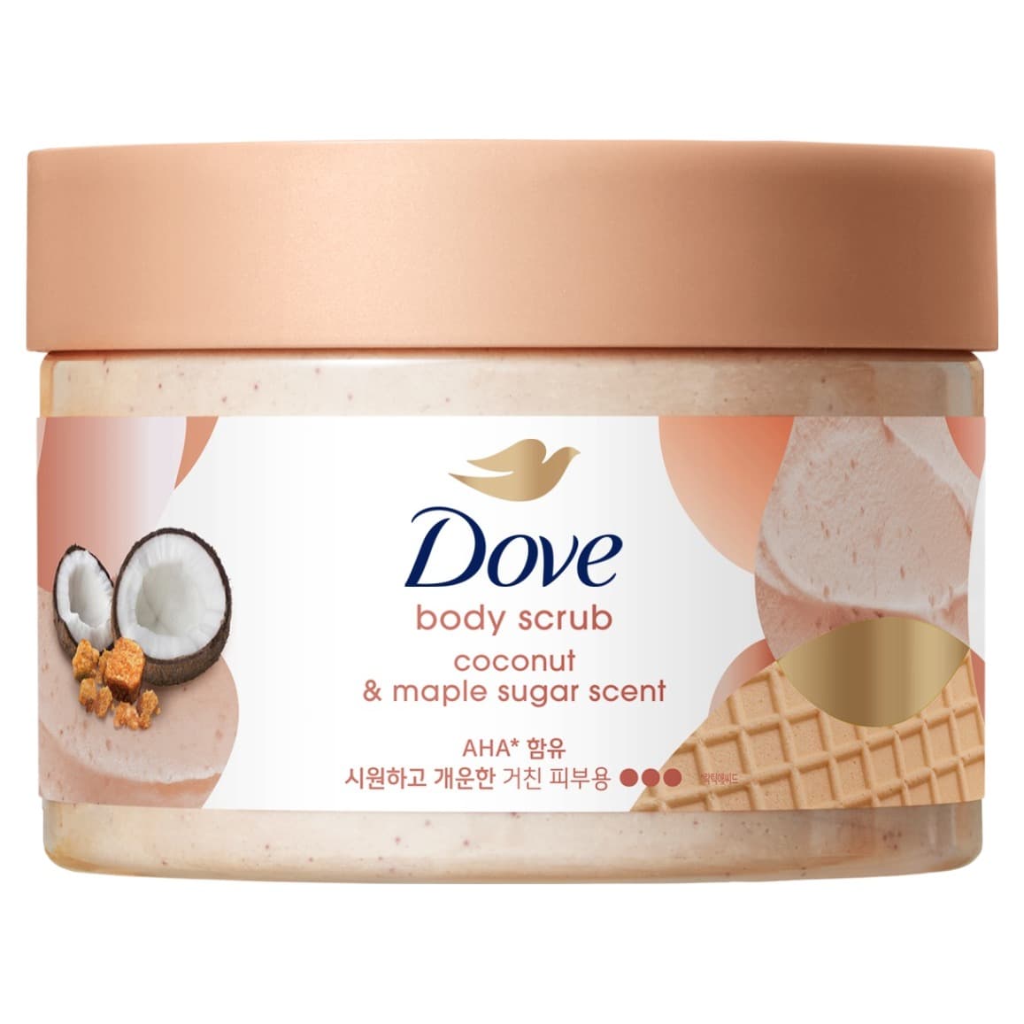 도브 바디 스크럽 코코넛 앤드 메이플 슈가향
