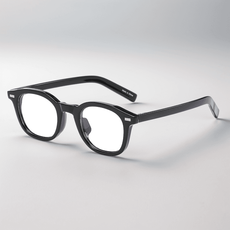 라스몰 블루라이트차단 뿔테안경 가벼운 남여공용 초경량 데일리 안경 + 케이스 포함