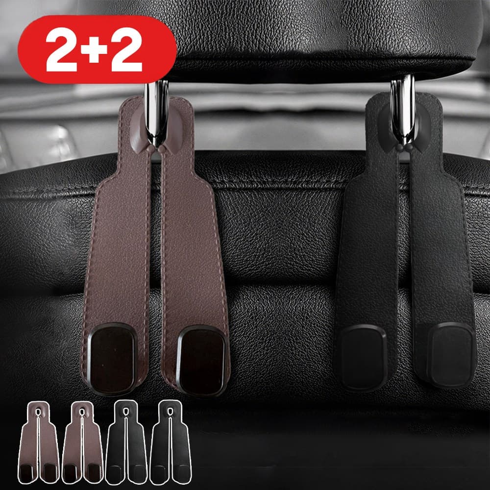 듀얼후크 2+2 자동차 후크걸이 헤드레스트 고리 걸쇄 행거 휴대폰거치 가방 봉지