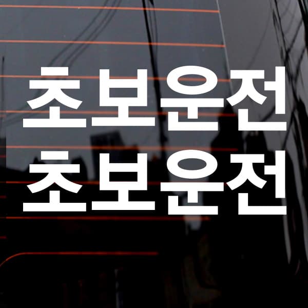 고딕 초보운전 차량용 스티커