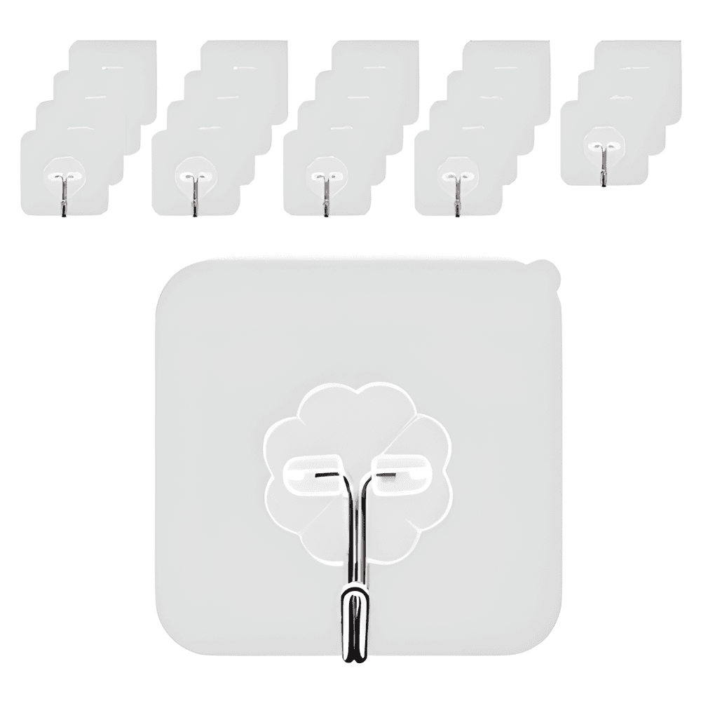 리빙홈디테일 무타공 강력 투명 접착식 후크걸이