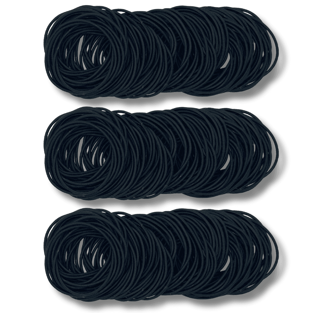 주르제이 고탄력 무매듭 머리끈 300개+파우치 3개