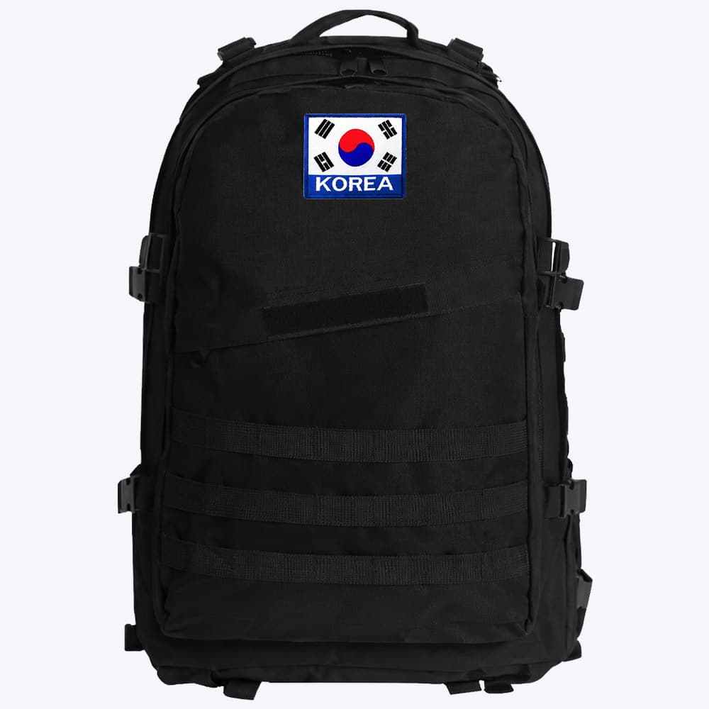 군화와고무신 가방 40L + 태극기 밀리터리 남자 학생 출타 배낭 데일리 여행 등산