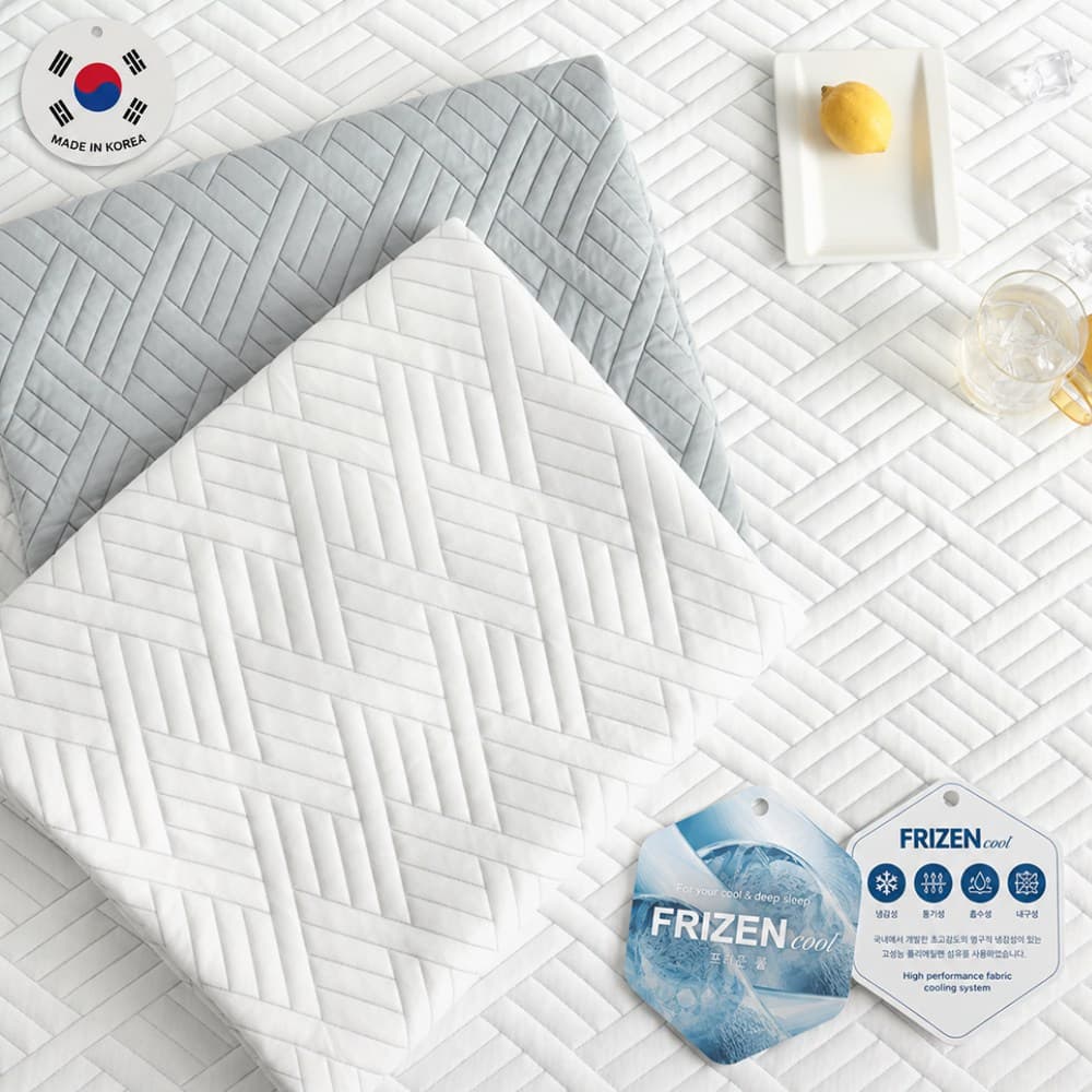 곰표쿨베어 국내생산 프리즌 여름 차가운 냉감패드 고정밴드 쿨매트, 화이트