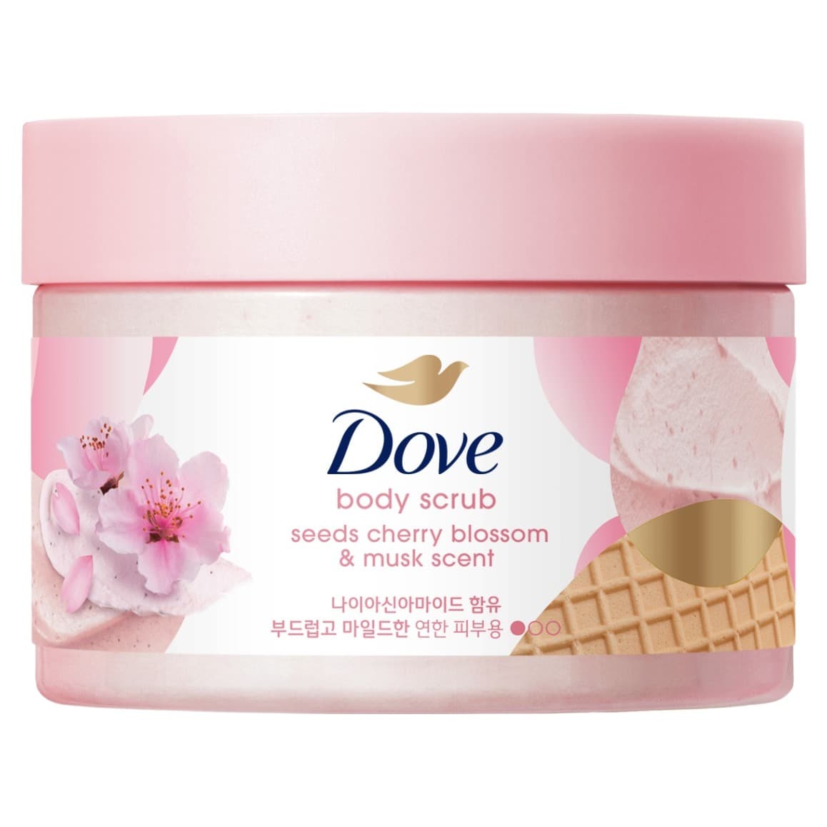 도브 바디 스크럽 벚꽃 앤드 머스크향