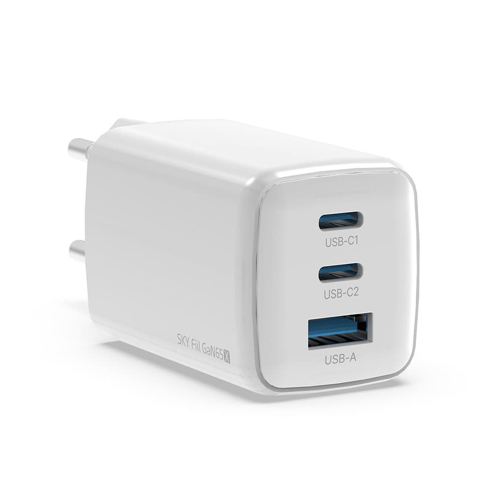 SKY 필 GaN 65X 65W 4세대 초미니 3포트 충전기