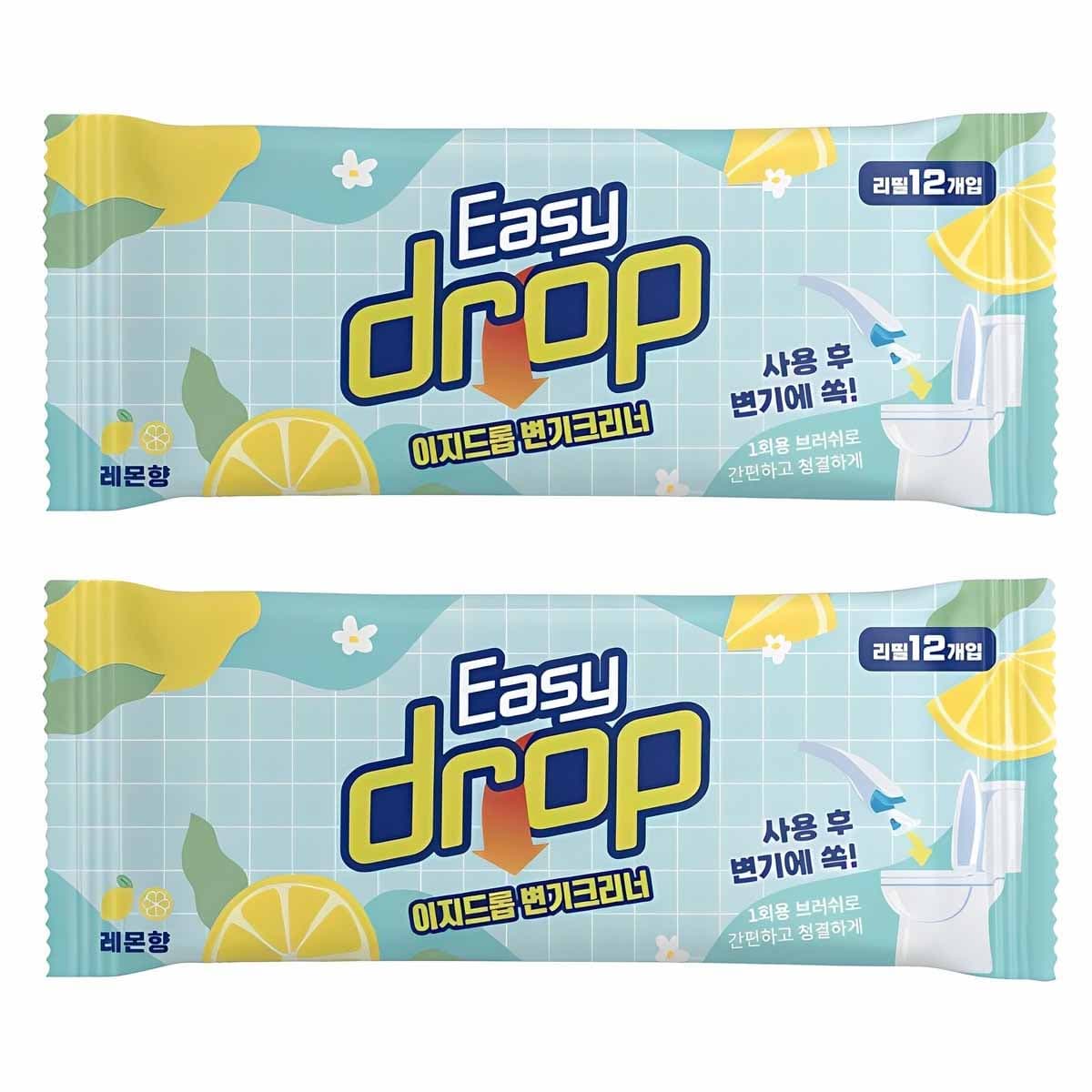 이지드롭 일회용 변기크리너 뉴 레몬향