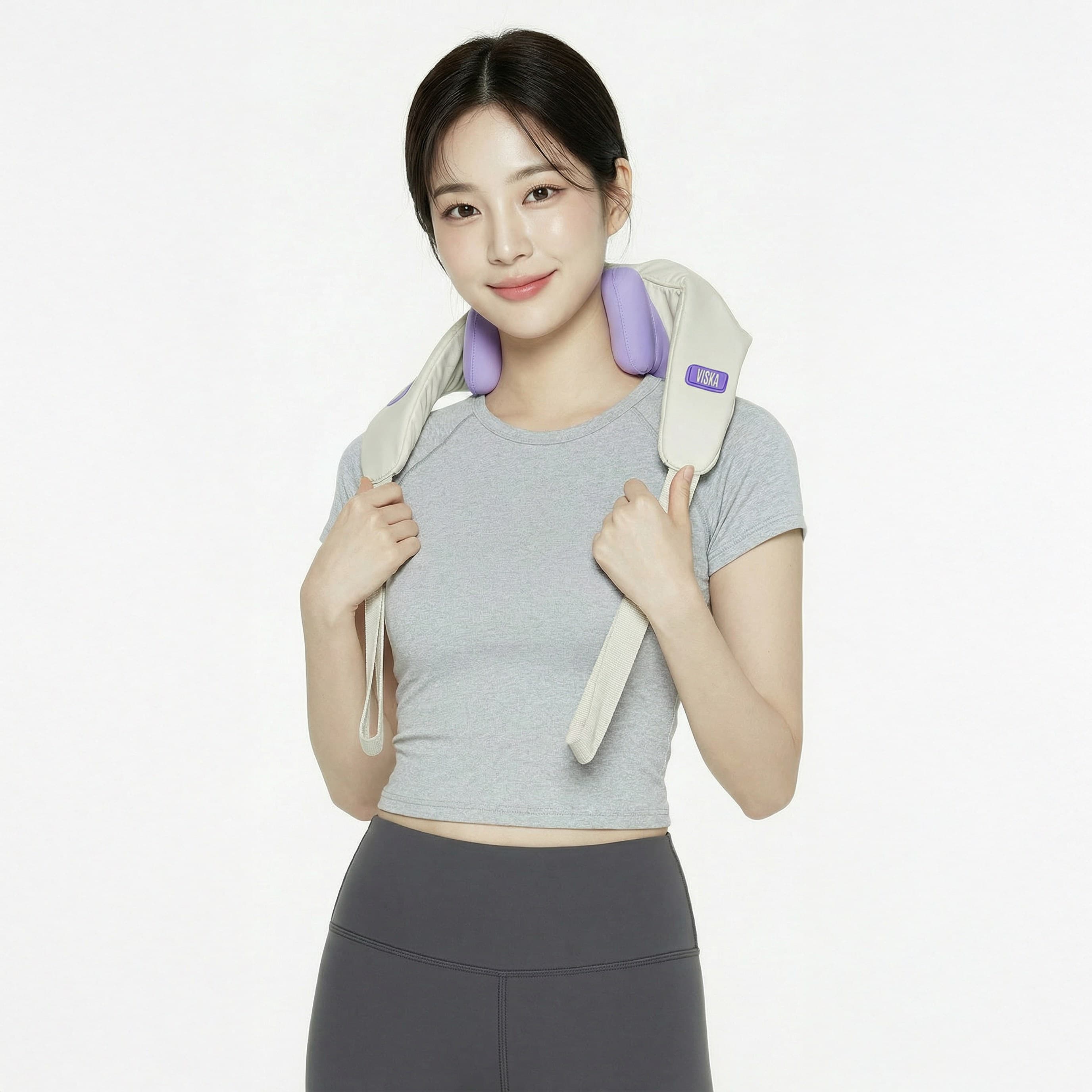 비스카 목 어깨 마사지기 지압 승모근 온열 안마기