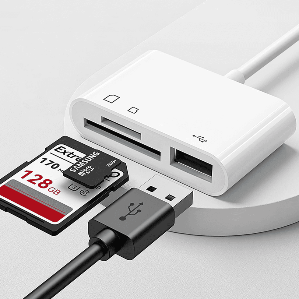 아이엠듀 C타입 3 in 1 USB TF SD카드 리더기