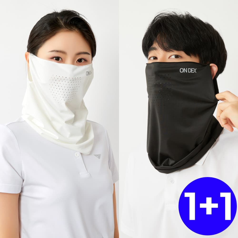 온덱스 자외선 차단 햇빛 가리개 쿨 스포츠 골프 마스크 1+1