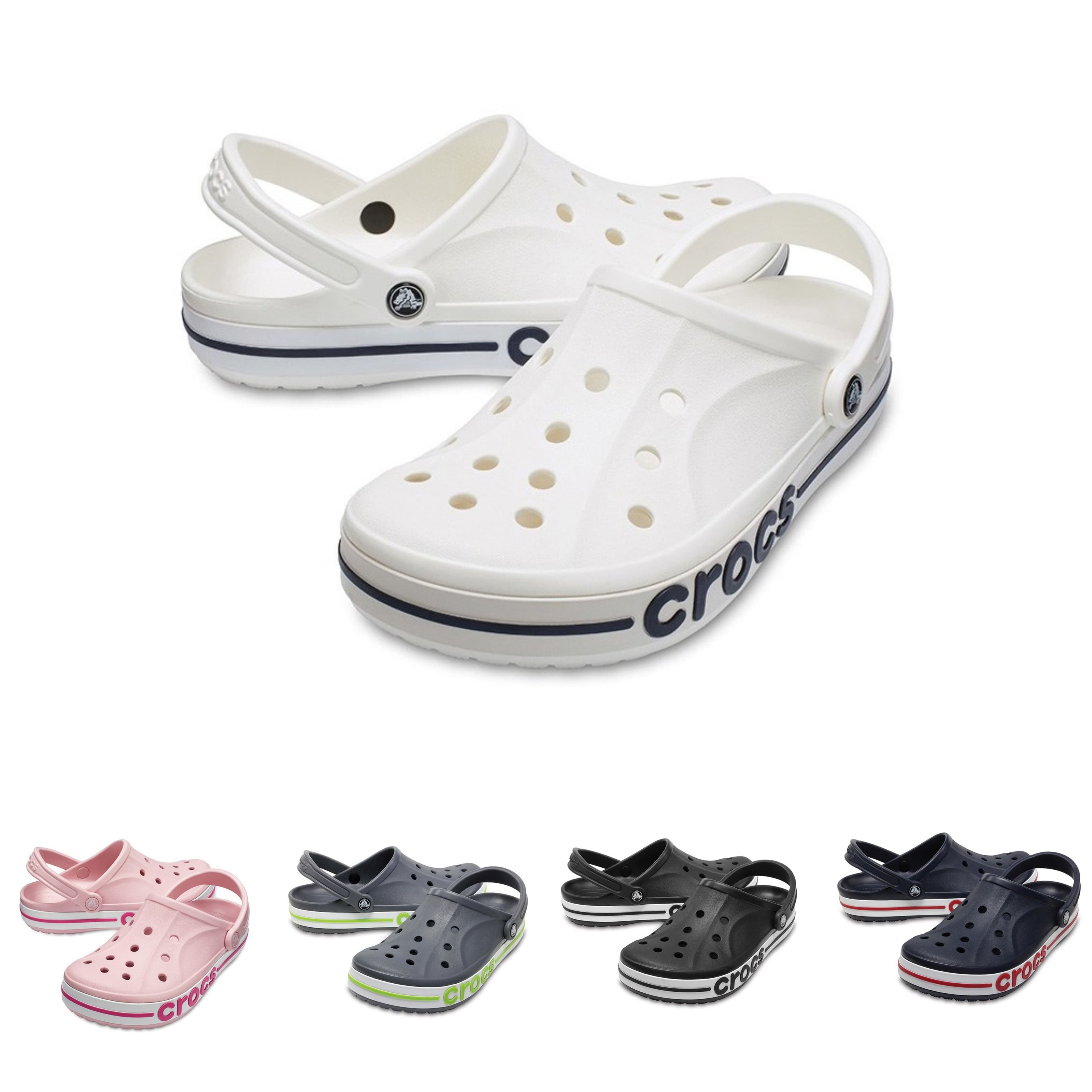 크록스 스포츠 클로그 남녀공용 바야밴드 화이트