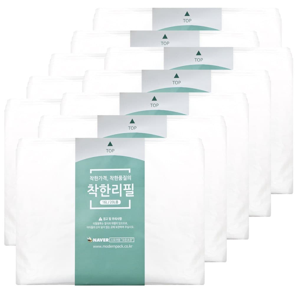 착한리필 산화생분해 16 20리터용 리필봉투 5매 매직캔 호환, 5개, 20L