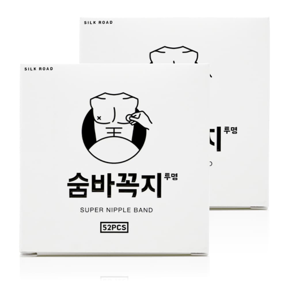 숨바꼭지 남성용 니플밴드 투명색 52매, 6개