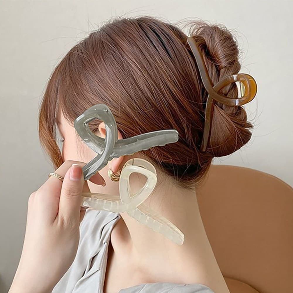 로안제이 13cm 대형 시럽컬러 헤어 집게핀 3종 세트